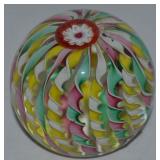 Vtg Murano Italy Fratelli Toso Crown Paperweight