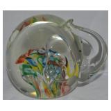 Vtg Murano-style Art Glass Elephant Paperweight
