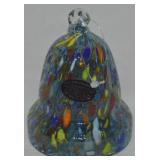 Vtg Murano Italy Art Glass Confetti Bell Ornament