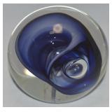 Rollin Karg Signed Studio Art Glass Paperweight