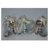 (3) Thomas Kinkade Santa Claus Ornaments