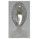 Vtg Polish Lead Crystal Faceted Egg on Pedestal