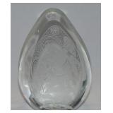 Vtg Wedgwood Etched Crystal Christmas Angel