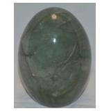 Hand Carved Italian Green Alabaster Egg-shaped