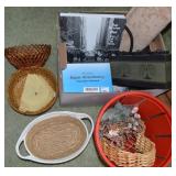 Misc Box Lot w/ Paul McCartney Book, Baskets +