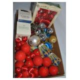 Flat of Vintage Christmas Ornaments