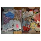 Bankers Box w/ Vtg Storybook + Dolls & Accessories