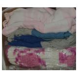 Bankers Box w/ 2 Afghan Blankets +
