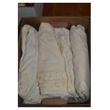 Bankers Box w/ King Size Ivory Color Bedding