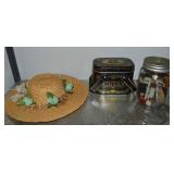(3) Home Decor Pcs w/ Singer Tin by Bristolware