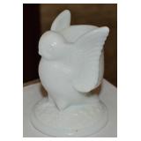 Vtg Westmoreland Milk Glass Owl Toothpick Holder