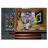 Large Box w/ Misc w/ Decor, Faux Flowers, Digital