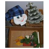 (3) Handcrafted Christmas/Winter Decor Pcs w/