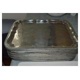 Large Lot of 10.5 x 14 Aluminum Serving Trays