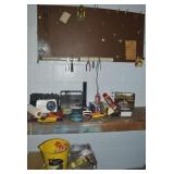 Peg Board & (2) Pictured Shelf Contents Lot: Tools