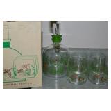 Vtg Bohemia Czech Crystal Mallard Ducks Whisky
