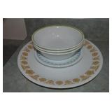 (5) Pcs Mixed Corelle Dinnerware w/ Butterfly Gold