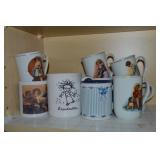 Kitchen Shelf Contents Lot: Norman Rockwell Mugs+