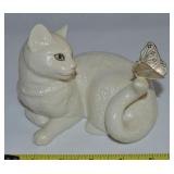 Lenox Porcelain Enchantment Cat & Butterfly Figure