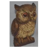 MCM Chalkware Wise Old Owl Statue 8.75" Tall