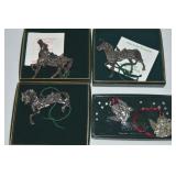 (5) Pewter Christmas Ornaments w/ Seagull Angels