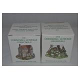 (2) Vtg Cornwall Cottage Collection II Pcs w/ Swan