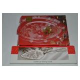 Mikasa Crystal Holiday Lights 9.25" Sweets Dish +