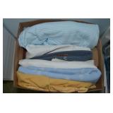 Bankers Box w/ Table Cloths + Fabric