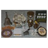 Smalls / Miniatures Lot w/ Birds, Cupboard, Bell+