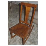 Lacquered Oak / Mahogany Rocking Chair 33.5t