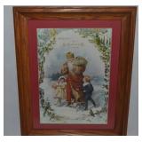 1896 D Crawford & Co Christmas Greeting Framed
