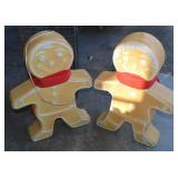 Vtg Union Products Light Blow Mold Gingerbread