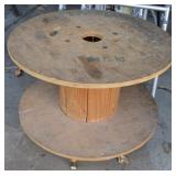 Olin Conductors Wooden Spool 2 Tier Table