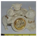 Lenox China Jewels 1995 Cats Clock Figure 6w