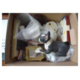 Bankers Box w/ Misc w/ Sandicast Boston Terrier