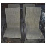(4) High Back Metal Framed Outdoor Sling Chairs