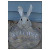 Resin "Welcome" Bunny Rabbit Lawn Art 9d