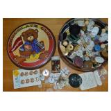 Vtg Bloomingdales Tin w/ Antique/Vintage Buttons