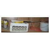 Shelf Lot w/ Crate, Paint Roller (NEW), Extension