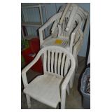 (5) Hard Plastic Lawn & Patio Chairs + (4) Small