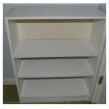 Small White 3 Tier Bookcase 25w x 9.5d x 31.5t