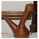 Vtg Spain Goat Leather Wine Decanter 8t