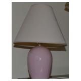 Vtg Pink Ceramic Small Table/Boudoir Lamp