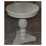 Contempo Whitewashed Wood Round Pedestal