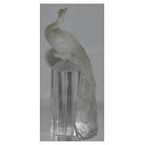 Vtg Goebel Crystal Collection Perched Peacock Fig
