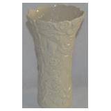Lenox Ivory China Embossed Roses Fluted Vase