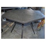 Glasstop Metal Framed Octagonal Patio Table