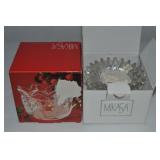 (2) Mikasa Crystal Candle Holders incl Christmas