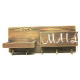 Wood Mail Holder Coat/Hat Rack