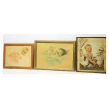 Vintage Framed Baby Pictures